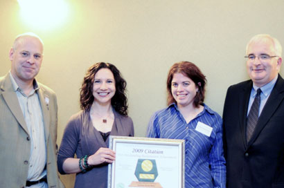 Georgia Lysay and Jennifer McConnachie accepted the Category Reclamation Award for outstanding Metal Mine Reclamation at the Kemess South Mine on behalf of Northgate Minerals Corporation.